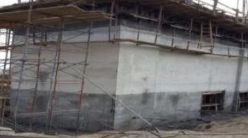 Concrete structure and slipform equipment at El-Gabal El-Asfar